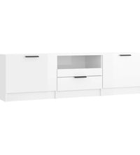 TV-Schrank Hochglanz-Weiß 140x35x40 cm Holzwerkstoff