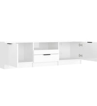 TV-Schrank Hochglanz-Weiß 140x35x40 cm Holzwerkstoff