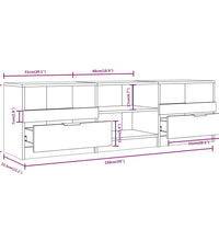 TV-Schrank Weiß 150x33,5x45 cm Holzwerkstoff