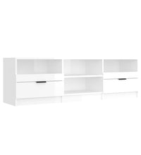 TV-Schrank Hochglanz-Weiß 150x33,5x45 cm Holzwerkstoff