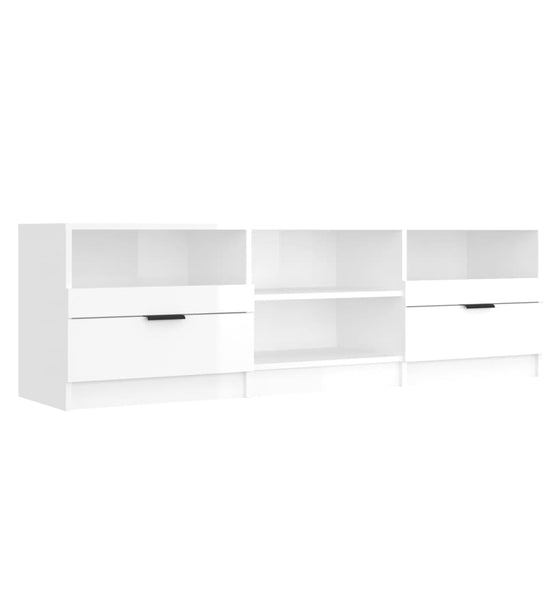 TV-Schrank Hochglanz-Weiß 150x33,5x45 cm Holzwerkstoff