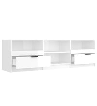 TV-Schrank Hochglanz-Weiß 150x33,5x45 cm Holzwerkstoff