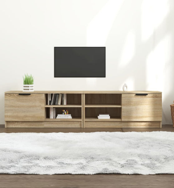 TV-Schränke 2 Stk. Sonoma-Eiche 80x35x36,5 cm Holzwerkstoff