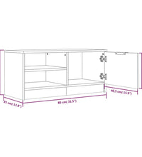 TV-Schrank Betongrau 80x35x36,5 cm Holzwerkstoff