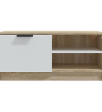 TV-Schränke 2 Stk. Weiß Sonoma-Eiche 80x35x36,5cm Holzwerkstoff