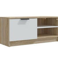 TV-Schränke 2 Stk. Weiß Sonoma-Eiche 80x35x36,5cm Holzwerkstoff