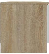 TV-Schränke 2 Stk. Weiß Sonoma-Eiche 80x35x36,5cm Holzwerkstoff