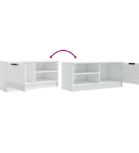 TV-Schrank Hochglanz-Weiß 80x35x36,5 cm Holzwerkstoff