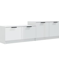 TV-Schrank Hochglanz-Weiß 158,5x36x45 cm Holzwerkstoff