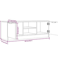 TV-Schrank Weiß 102x35x36,5 cm Holzwerkstoff