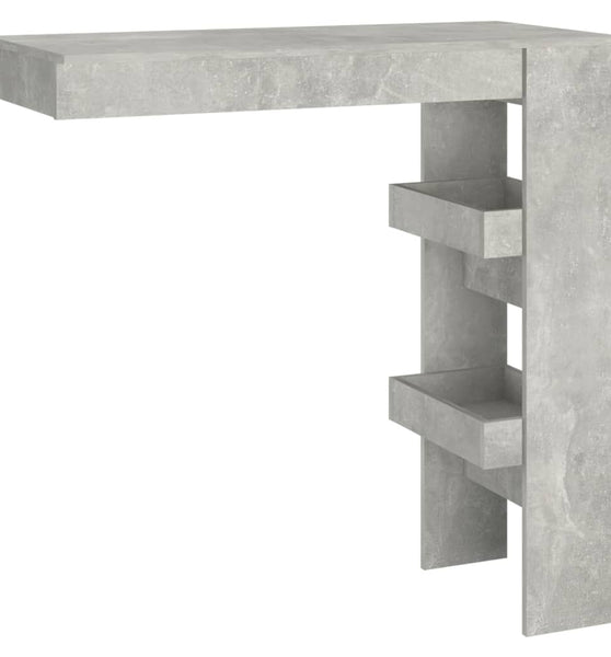Wand-Bartisch Betongrau 102x45x103,5 cm Holzwerkstoff