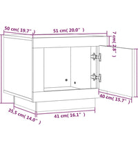 Couchtisch Betongrau 51x50x45 cm Holzwerkstoff
