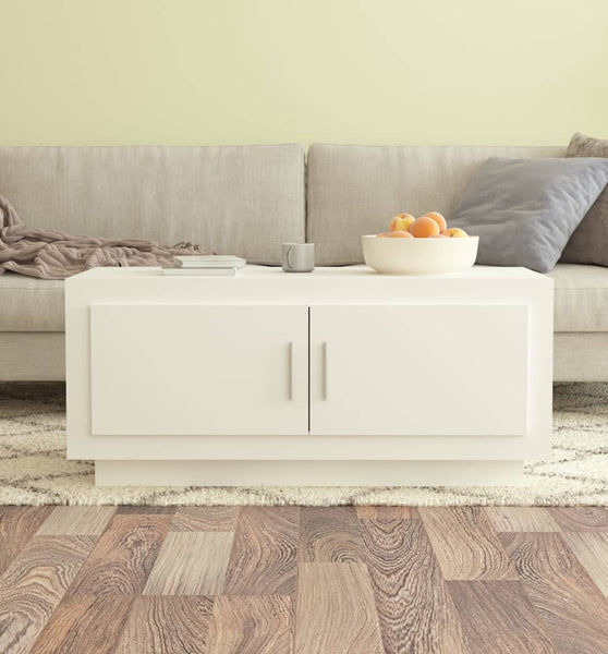 Couchtisch Weiß 102x50x45 cm Holzwerkstoff