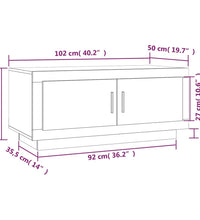 Couchtisch Betongrau 102x50x45 cm Holzwerkstoff
