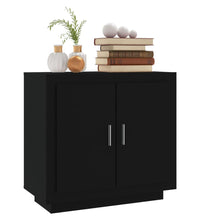 Sideboard Schwarz 80x40x75 cm Holzwerkstoff