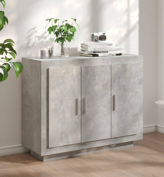 Sideboard Betongrau 92x35x75 cm Holzwerkstoff