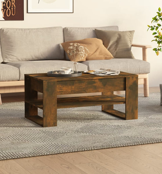 Couchtisch Räuchereiche 102x55x45 cm Holzwerkstoff