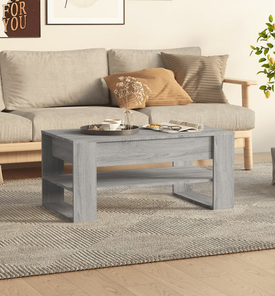 Couchtisch Grau Sonoma 102x55x45 cm Holzwerkstoff