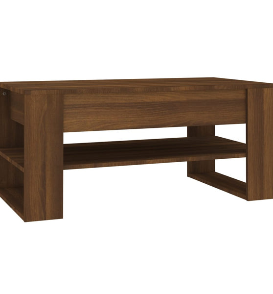 Couchtisch Braun Eiche 102x55x45 cm Holzwerkstoff