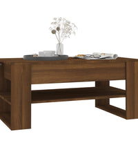 Couchtisch Braun Eichen-Optik 102x55x45 cm Holzwerkstoff