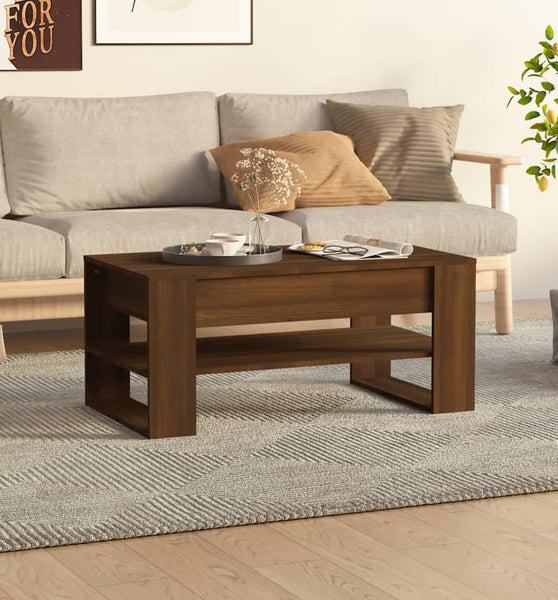 Couchtisch Braun Eichen-Optik 102x55x45 cm Holzwerkstoff