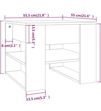 Couchtisch Grau Sonoma 55,5x55x45 cm Holzwerkstoff