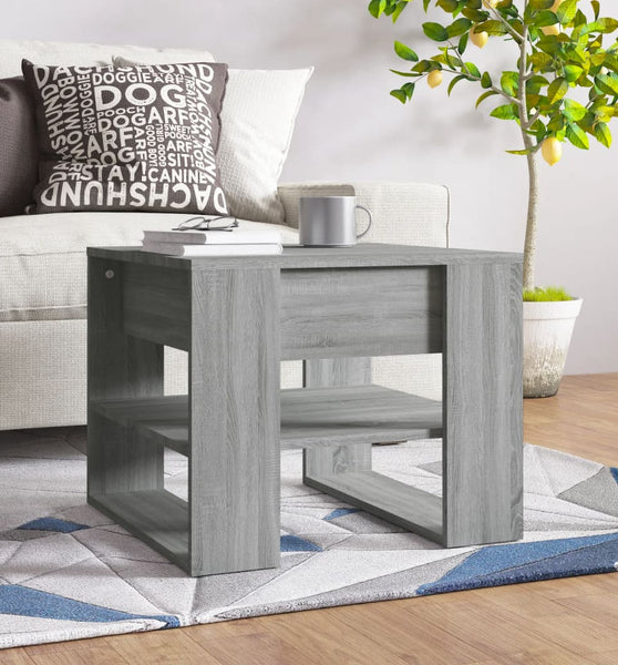 Couchtisch Grau Sonoma 55,5x55x45 cm Holzwerkstoff