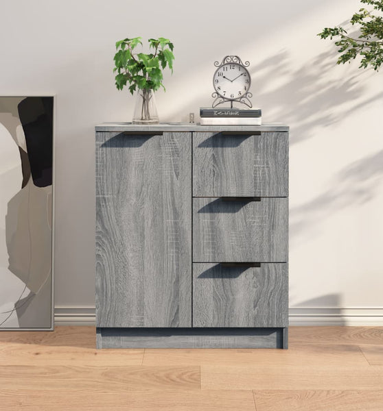 Sideboard Grau Sonoma 60x30x70 cm Holzwerkstoff