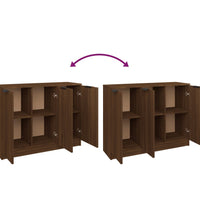 Sideboard Braun Eichen-Optik 90,5x30x70 cm Holzwerkstoff