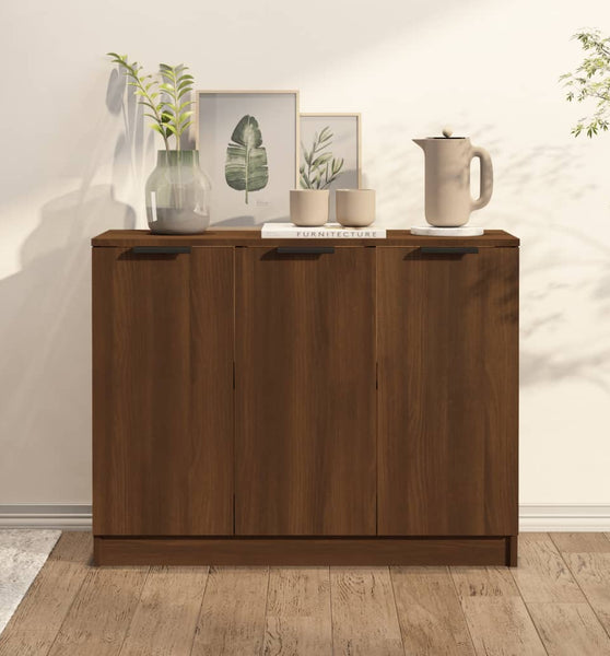 Sideboard Braun Eichen-Optik 90,5x30x70 cm Holzwerkstoff
