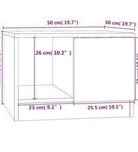 Couchtisch Räuchereiche 50x50x36 cm Holzwerkstoff