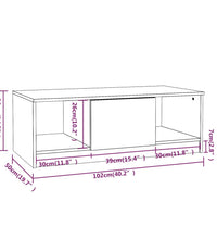 Couchtisch Grau Sonoma 102x50x36 cm Holzwerkstoff