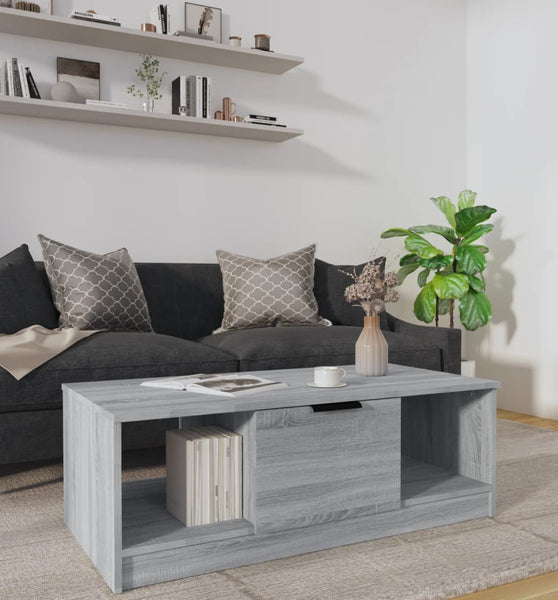 Couchtisch Grau Sonoma 102x50x36 cm Holzwerkstoff