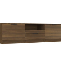 TV-Schrank Braun Eichen-Optik 140x35x40 cm Holzwerkstoff