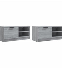 TV-Schränke 2 Stk. Grau Sonoma 80x35x36,5 cm Holzwerkstoff