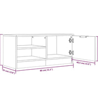 TV-Schränke 2 Stk. Grau Sonoma 80x35x36,5 cm Holzwerkstoff