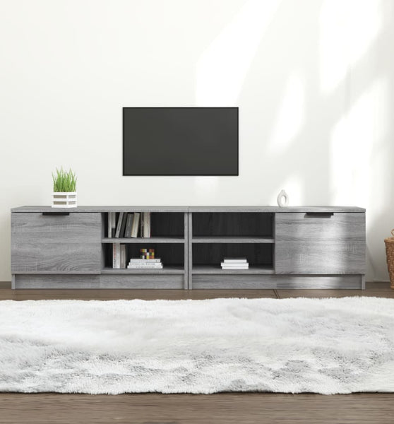 TV-Schränke 2 Stk. Grau Sonoma 80x35x36,5 cm Holzwerkstoff