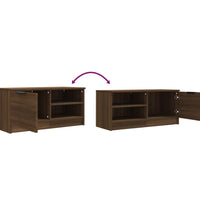 TV-Schrank Braun Eichen-Optik 80x35x36,5 cm Holzwerkstoff