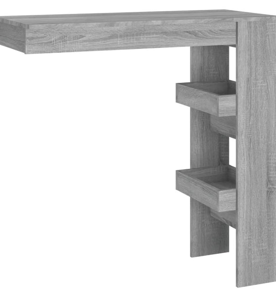 Wand-Bartisch Grau Sonoma 102x45x103,5 cm Holzwerkstoff