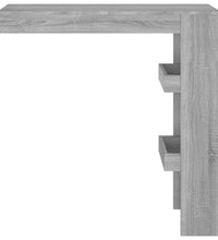 Wand-Bartisch Grau Sonoma 102x45x103,5 cm Holzwerkstoff