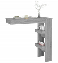 Wand-Bartisch Grau Sonoma 102x45x103,5 cm Holzwerkstoff