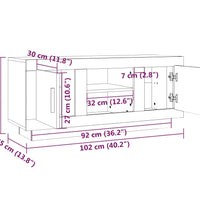 TV-Schrank Grau Sonoma 102x35x45 cm Holzwerkstoff