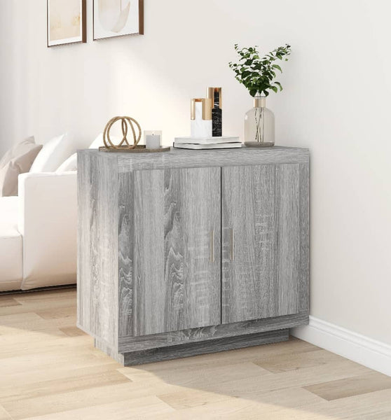 Sideboard Grau Sonoma 80x40x75 cm Holzwerkstoff