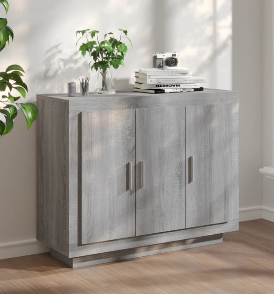 Sideboard Grau Sonoma 92x35x75 cm Holzwerkstoff