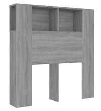 Kopfteil mit Ablagen Grau Sonoma 100x18,5x104,5 cm