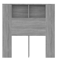 Kopfteil mit Ablagen Grau Sonoma 100x18,5x104,5 cm
