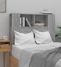 Kopfteil mit Ablagen Grau Sonoma 100x18,5x104,5 cm