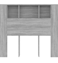 Kopfteil mit Ablagen Grau Sonoma 120x18,5x102,5 cm