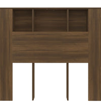 Kopfteil mit Ablagen Braun Eichen-Optik 120x18,5x102,5 cm