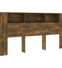 Kopfteil mit Ablagen Räuchereiche 200x18,5x104,5 cm